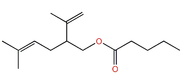 5-Methyl-2-(prop-1-en-2-yl)-hex-4-enyl pentanoate